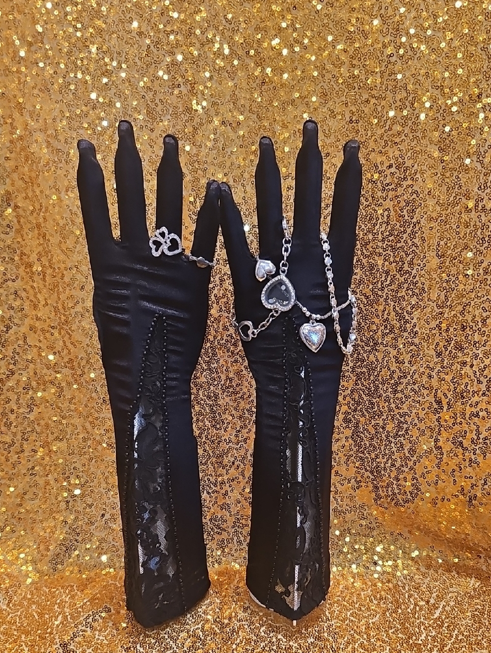 Hearts Silver And White Jewelry Set
